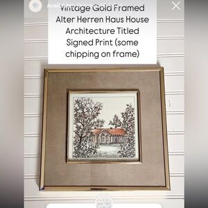 Framed Art with Gold and Brown Accents